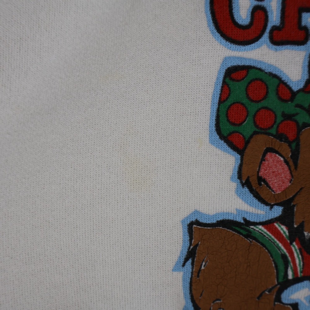 Vintage Holiday Shopping Bear Abearican Express Sweatshirt White Medium 21x24 - Picture 10 of 16